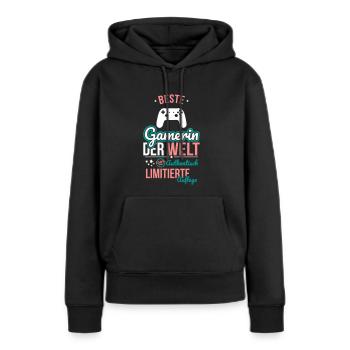Best Gamer in the World - 100% Authentic - Women’s Premium Organic Hoodie - black - Front - Julia (174cm)
