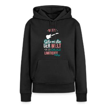 Beste Gitarristin der Welt - 100% Authentisch - Frauen Premium Bio Hoodie - Schwarz - Vorne - Julia (174cm)