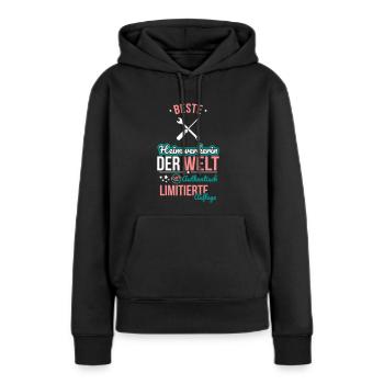 Beste Heimwerkerin der Welt - 100% Authentisch - Frauen Premium Bio Hoodie - Schwarz - Vorne - Julia (174cm)