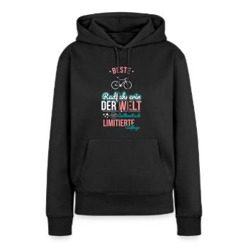Beste Radfahrerin der Welt - 100% Authentisch - Frauen Premium Bio Hoodie - Schwarz - Vorne - Julia (174cm)