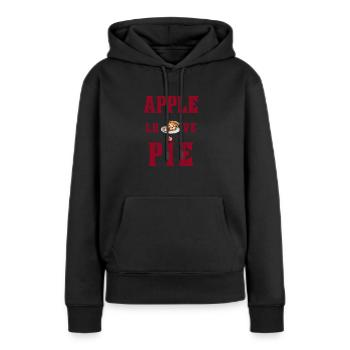 Stück Apfelkuchen - Frauen Premium Bio Hoodie - Schwarz - Vorne - Julia (174cm)