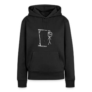 Hangman II - Frauen Premium Bio Hoodie - Schwarz - Vorne - Julia (174cm)