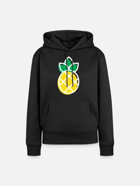 Ananas - Frauen Premium Bio Hoodie - Schwarz