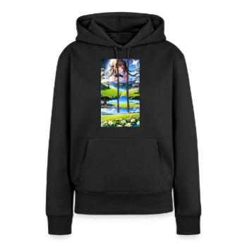 Landscape with 4 Areas, Generative AI - Frauen Premium Bio Hoodie - Schwarz - Vorne - Julia (174cm)