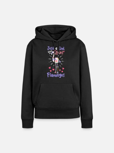 Flamingo Vogel Flamingo Liebhaber - Frauen Premium Bio Hoodie - Schwarz