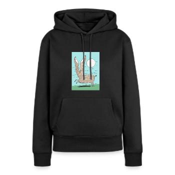 Unbekanntes Tier entdeckt - Frauen Premium Bio Hoodie - Schwarz - Vorne - Julia (174cm)