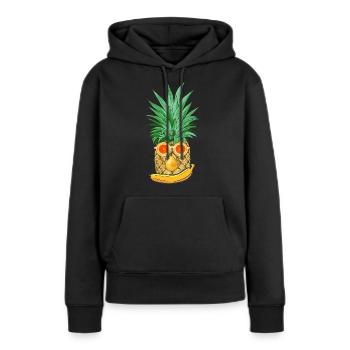 Sommer Früchte - Frauen Premium Bio Hoodie - Schwarz - Vorne - Julia (174cm)