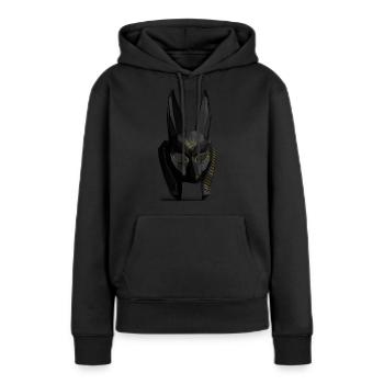 Anubis - Sweat à capuche Premium bio Femme - noir - Devant - Julia (174cm)