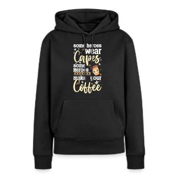 Alltagsheld Retter Lebensretter Beruf - Frauen Premium Bio Hoodie - Schwarz - Vorne - Julia (174cm)