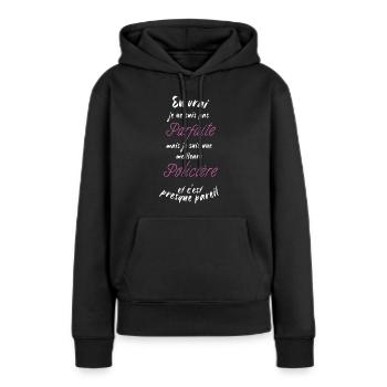 je suis la meilleure Policière - Sweat à capuche Premium bio Femme - noir - Devant - Julia (174cm)
