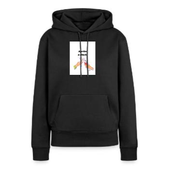 Spritz o clock  - Frauen Premium Bio Hoodie - Schwarz - Vorne - Julia (174cm)