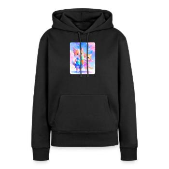Hündchen, Kätzchen & Eiscreme - Women’s Premium Organic Hoodie - black - Front - Julia (174cm)