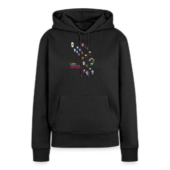 Mosaik des lateinamerikanischen Widerstands - Frauen Premium Bio Hoodie - Schwarz - Vorne - Julia (174cm)