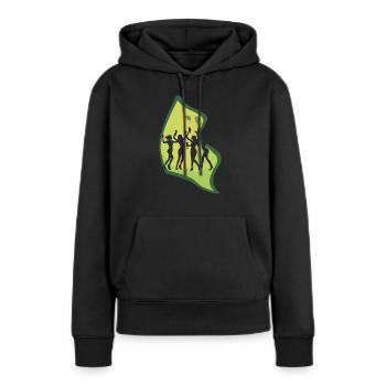 Disco Electronic Lights - Women’s Premium Organic Hoodie - black - Front - Julia (174cm)
