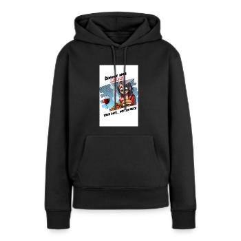 Falsches Datum - Frauen Premium Bio Hoodie - Schwarz - Vorne - Julia (174cm)