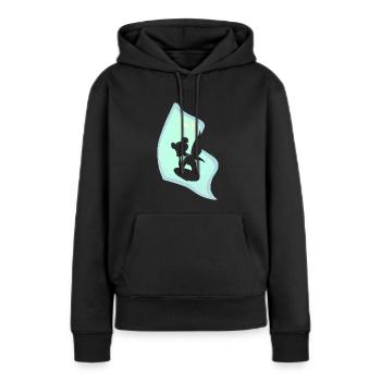 Magie des fées - Sweat à capuche Premium bio Femme - noir - Devant - Julia (174cm)