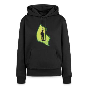 Pfadfinder Erkundung Abenteuer - Frauen Premium Bio Hoodie - Schwarz - Vorne - Julia (174cm)