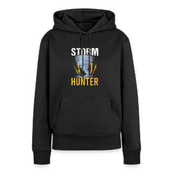 Meteorologe Wetter Meteorologie - Frauen Premium Bio Hoodie - Schwarz - Vorne - Julia (174cm)