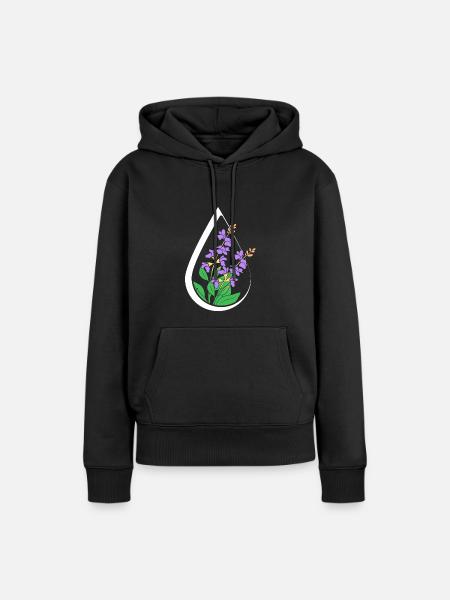Ätherisches Öl - Frauen Premium Bio Hoodie - Schwarz