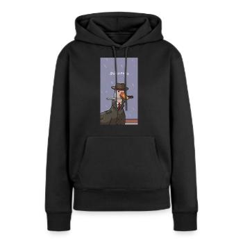 Meme Ente - Frauen Premium Bio Hoodie - Schwarz - Vorne - Julia (174cm)