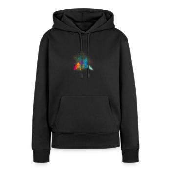 Color Spray-Bis - Women’s Premium Organic Hoodie - black - Front - Julia (174cm)