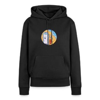 Sommerurlaub Meer Surfen Reisen Sommerurlaub Meer - Frauen Premium Bio Hoodie - Schwarz - Vorne - Julia (174cm)