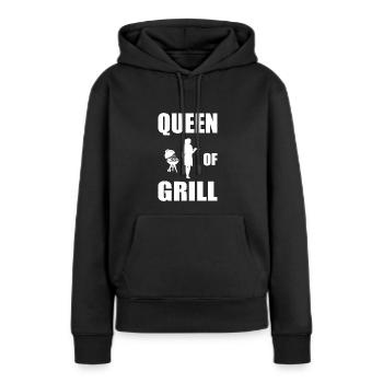 BBQ - Frauen Premium Bio Hoodie - Schwarz - Vorne - Julia (174cm)