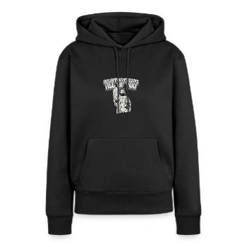 Déceptions à tous drôle Jesus Facepalm - Sweat à capuche Premium bio Femme - noir - Devant - Julia (174cm)