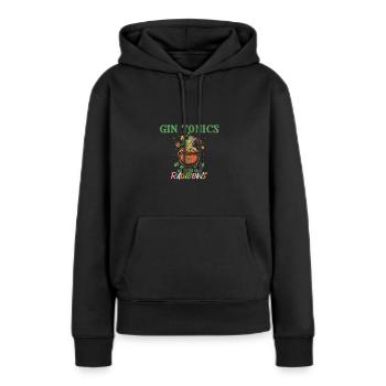 St. Patricks Day Gin Tonics sind besser als - Frauen Premium Bio Hoodie - Schwarz - Vorne - Julia (174cm)