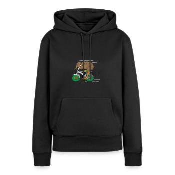 Kiwi Fruits Pacifique - Sweat à capuche Premium bio Femme - noir - Devant - Julia (174cm)