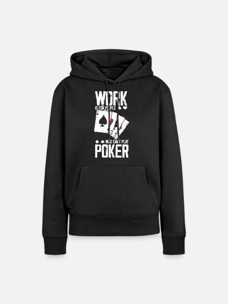 Poker - Frauen Premium Bio Hoodie - Schwarz