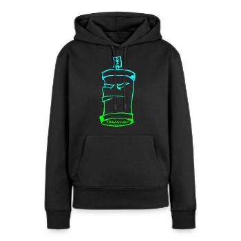 Brouillard D - Sweat à capuche Premium bio Femme - noir - Devant - Julia (174cm)