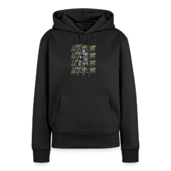 Motocross Camouflage - Frauen Premium Bio Hoodie - Schwarz - Vorne - Julia (174cm)