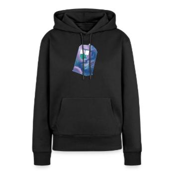 Toutes les merveilles - Sweat à capuche Premium bio Femme - noir - Devant - Julia (174cm)