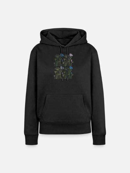 trockenblumen blumenwiese - Frauen Premium Bio Hoodie - Schwarz