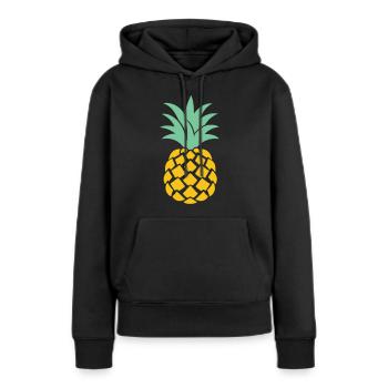 Tropische Sommerananas - Frauen Premium Bio Hoodie - Schwarz - Vorne - Julia (174cm)
