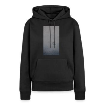 Einsamer Mann - Frauen Premium Bio Hoodie - Schwarz - Vorne - Julia (174cm)