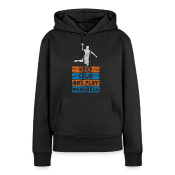 Handballer Wettkampf Tor - Frauen Premium Bio Hoodie - Schwarz - Vorne - Julia (174cm)