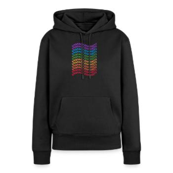 Embrasser la diversité - Sweat à capuche Premium bio Femme - noir - Devant - Julia (174cm)