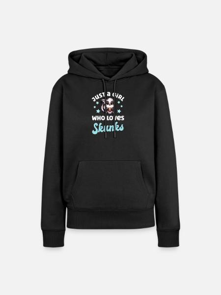 Stinktier - Frauen Premium Bio Hoodie - Schwarz