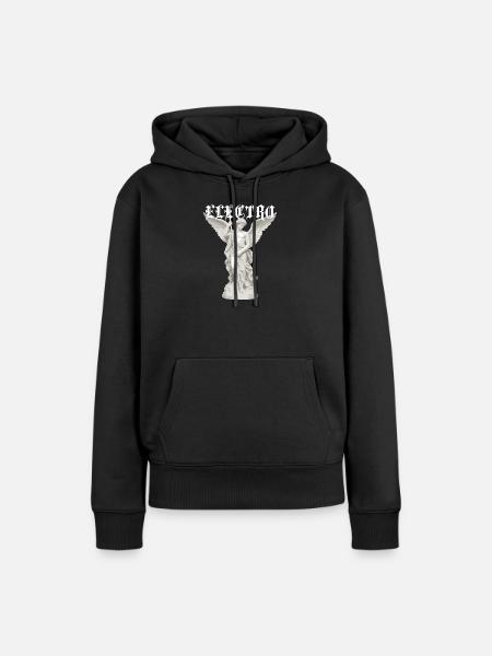 Elektro-Engel-Statue Gothic - Frauen Premium Bio Hoodie - Schwarz