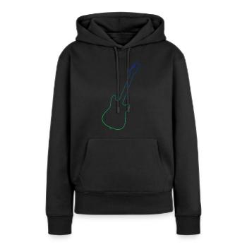 Gitarrenspieler Gitarre akustische gitarre - Frauen Premium Bio Hoodie - Schwarz - Vorne - Julia (174cm)