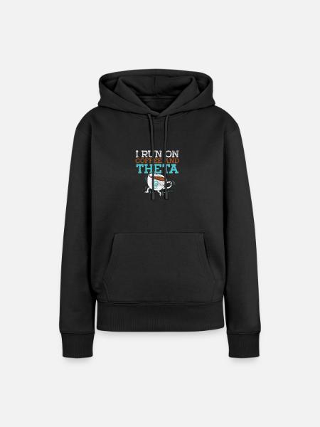 Coffee & Theta - Frauen Premium Bio Hoodie - Schwarz