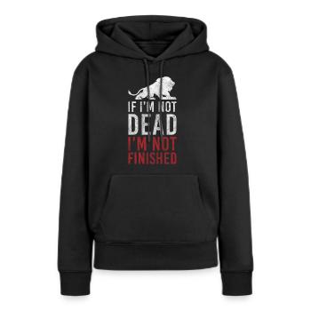 König Safari Rudel - Frauen Premium Bio Hoodie - Schwarz - Vorne - Julia (174cm)