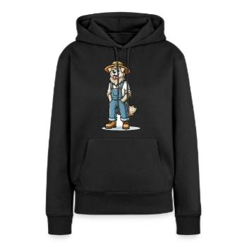 Cute Dog Farmer - Frauen Premium Bio Hoodie - Schwarz - Vorne - Julia (174cm)