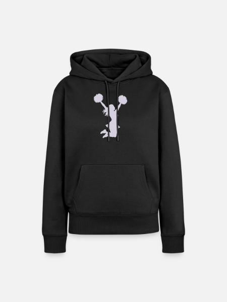 Cheerleader Silhouette Pastell - Frauen Premium Bio Hoodie - Schwarz