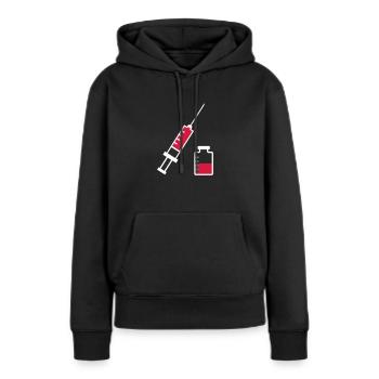 Seringue - Sweat à capuche Premium bio Femme - noir - Devant - Julia (174cm)