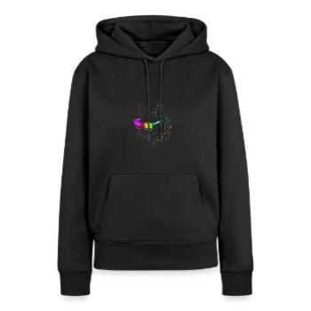 Rave Raver Techno music Techno bass Mischpult - Frauen Premium Bio Hoodie - Schwarz - Vorne - Julia (174cm)