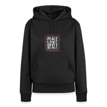 Rave Raver Musique techno Techno basse Table de mixage - Sweat à capuche Premium bio Femme - noir - Devant - Julia (174cm)
