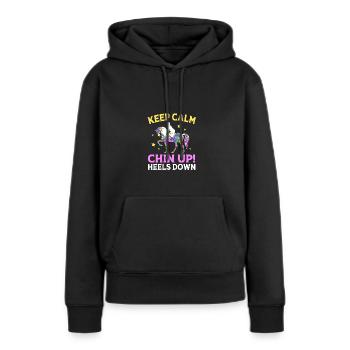 Dressage Dressage Cheval Dressage Cavalier - Sweat à capuche Premium bio Femme - noir - Devant - Julia (174cm)